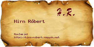 Hirn Róbert névjegykártya