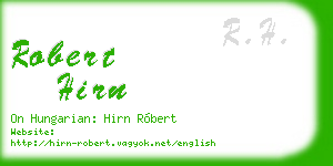 robert hirn business card