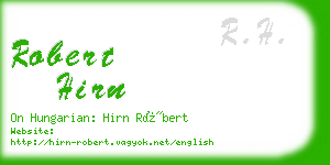 robert hirn business card